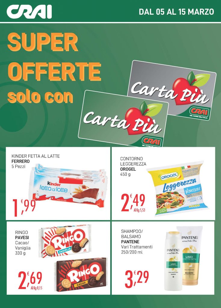 Pagina Prodotti Carta Fedeltà